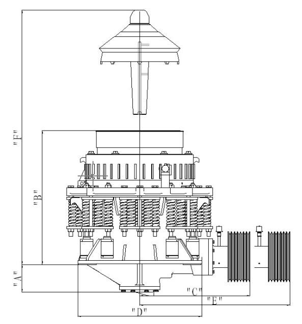 圓錐破碎機(jī)剖面圖